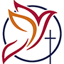 Aldersgate Renewal Ministries logo, a dove above a cross