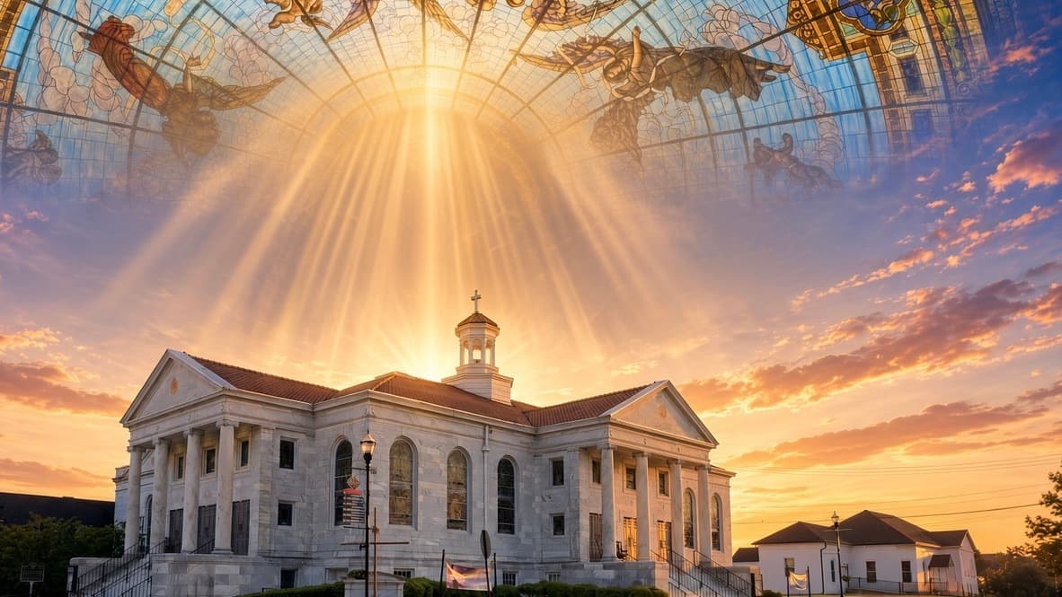 Jasper First Methodist Church under the dome of God's love