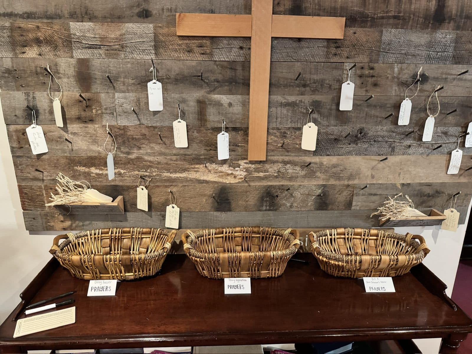 Prayer wall at Jasper First Methodist