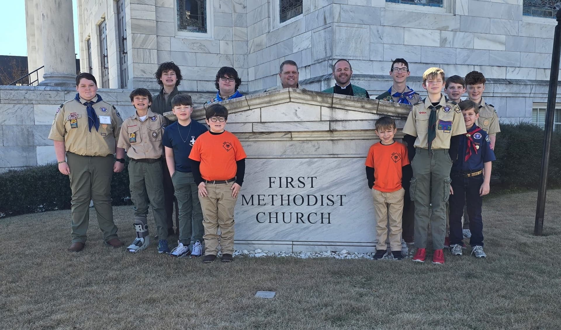 Boy Scout Troop 117 and Cub Scouts at Jasper First Methodist
