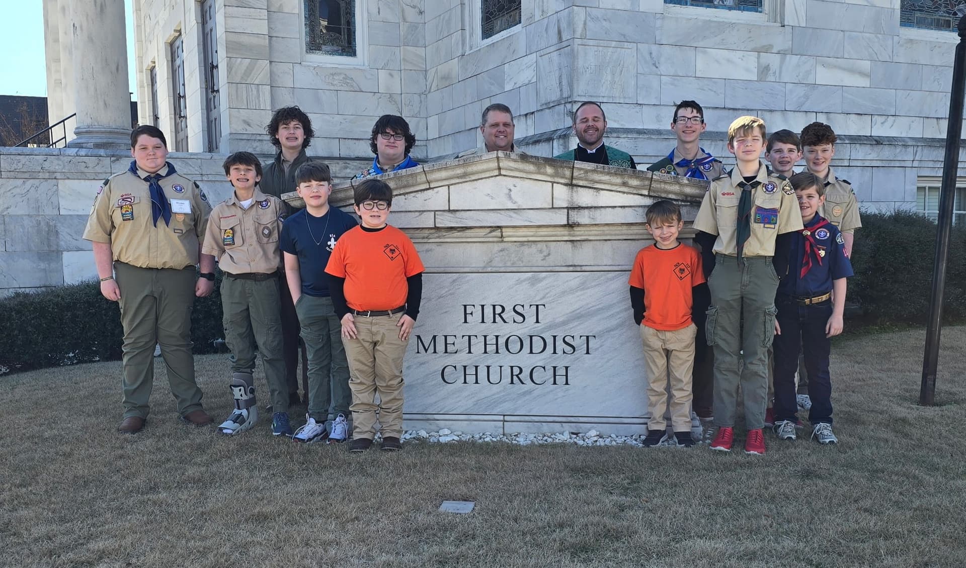 Boy Scout Troop 117 and Cub Scouts at Jasper First Methodist